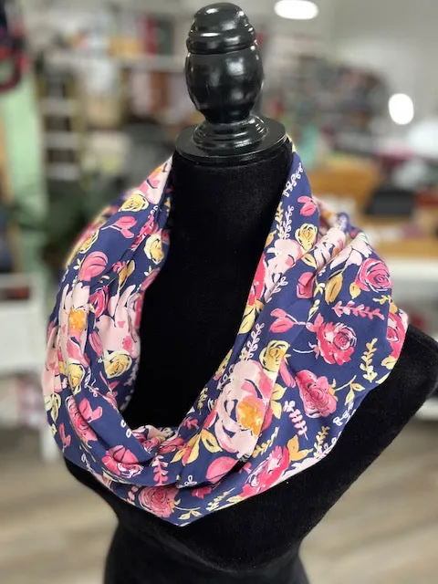 Jersey Knit Infinity Scarf with Hidden Pocket