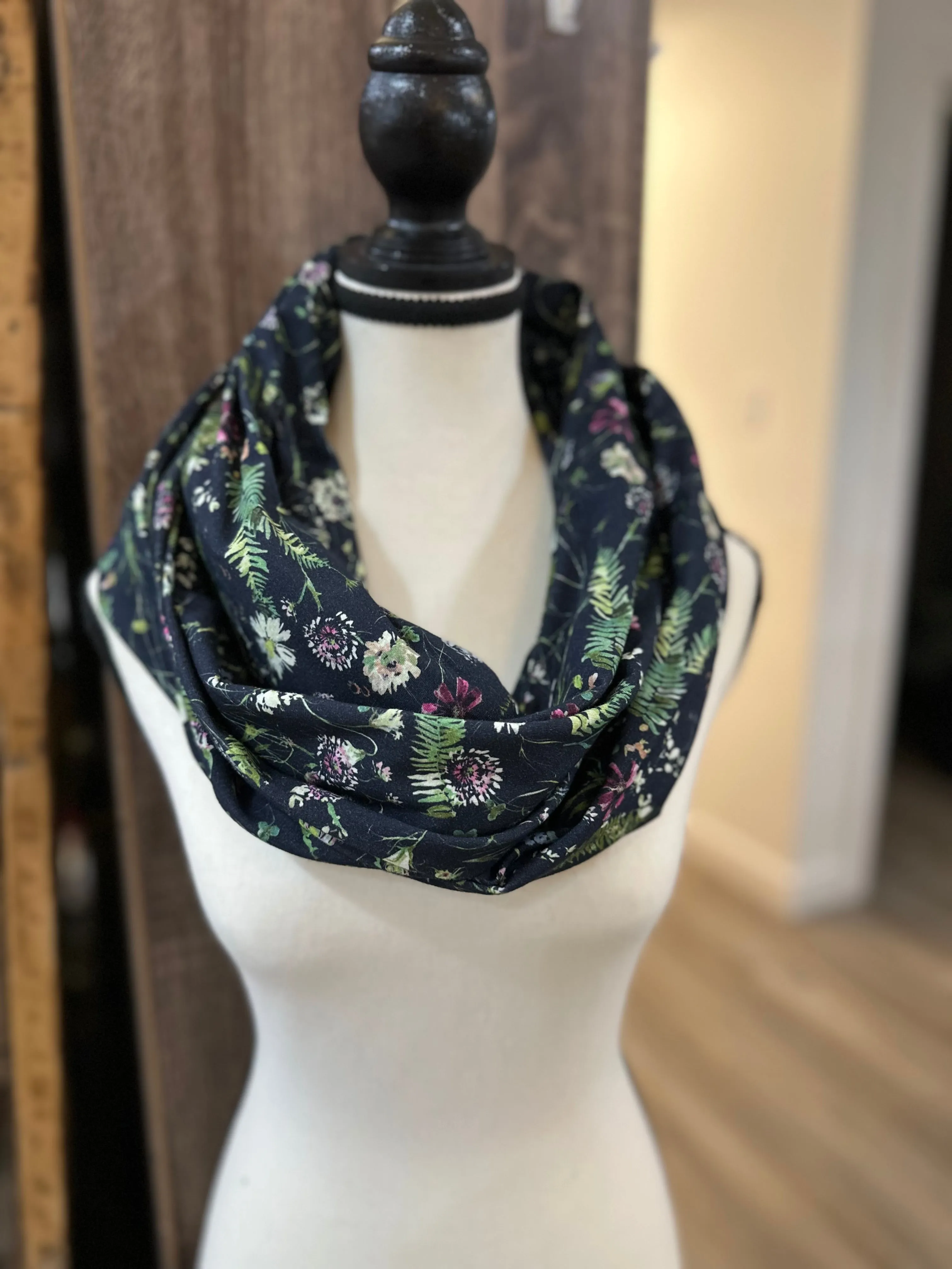 Jersey Knit Infinity Scarf with Hidden Pocket