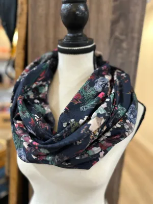Jersey Knit Infinity Scarf with Hidden Pocket