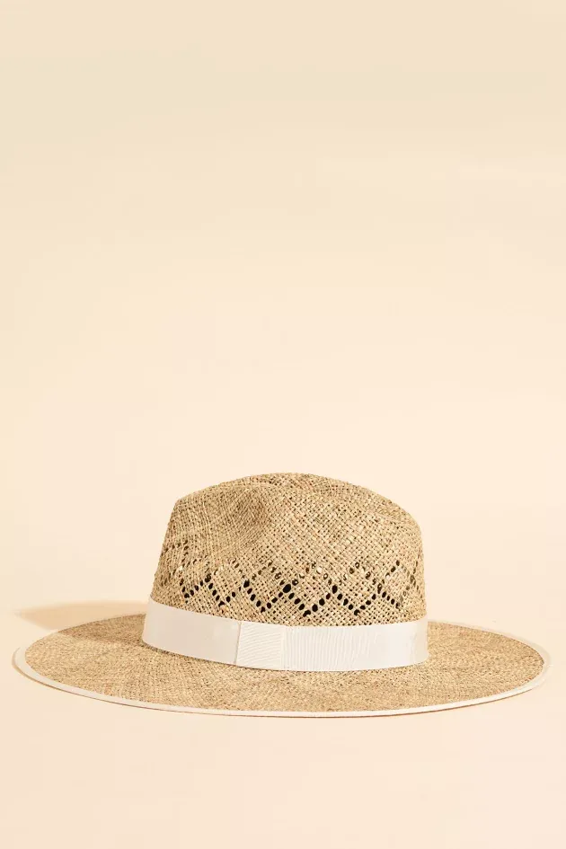 JILL GALON GROS GRAIN HAT - ECRU