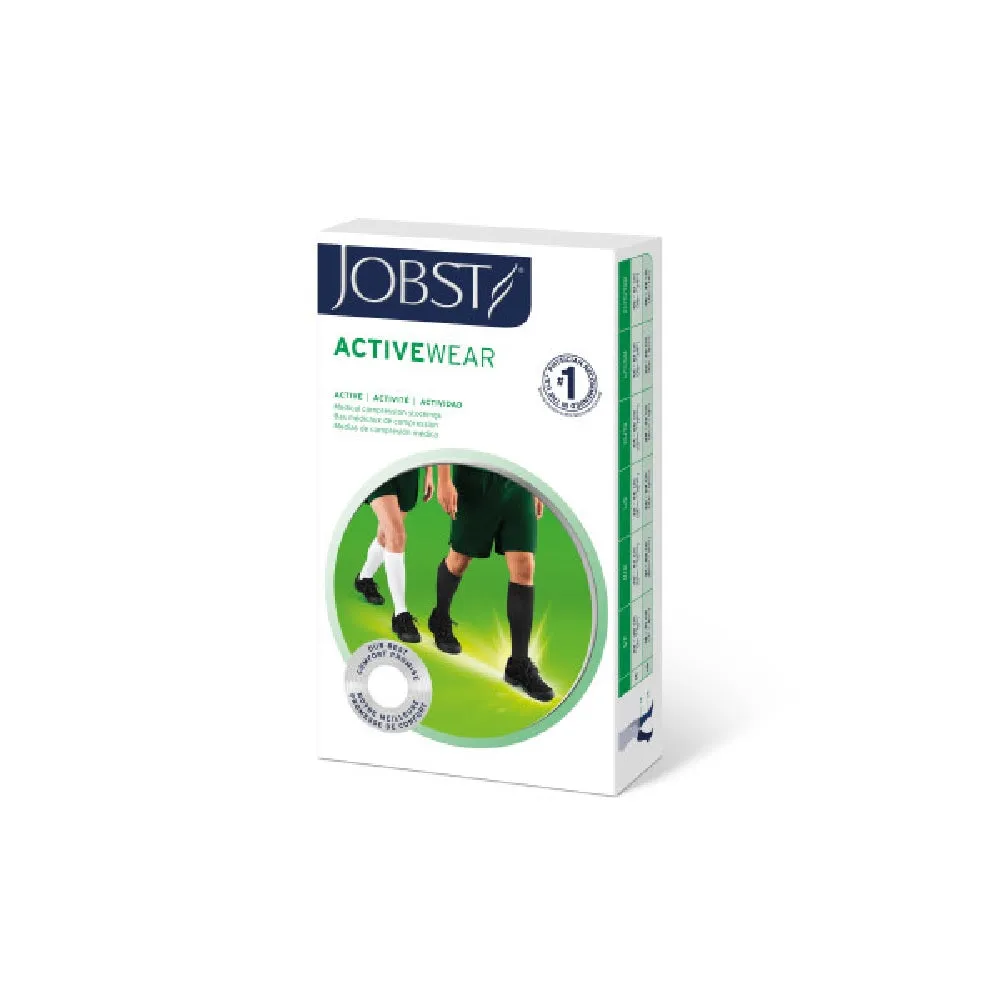 JOBST ActiveWear Compression Socks 20-30 mmHg, Knee High, Closed Toe, Cool Black