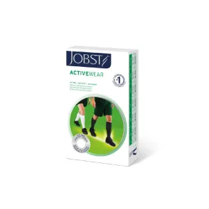 JOBST ActiveWear Compression Socks 20-30 mmHg, Knee High, Closed Toe, Cool Black