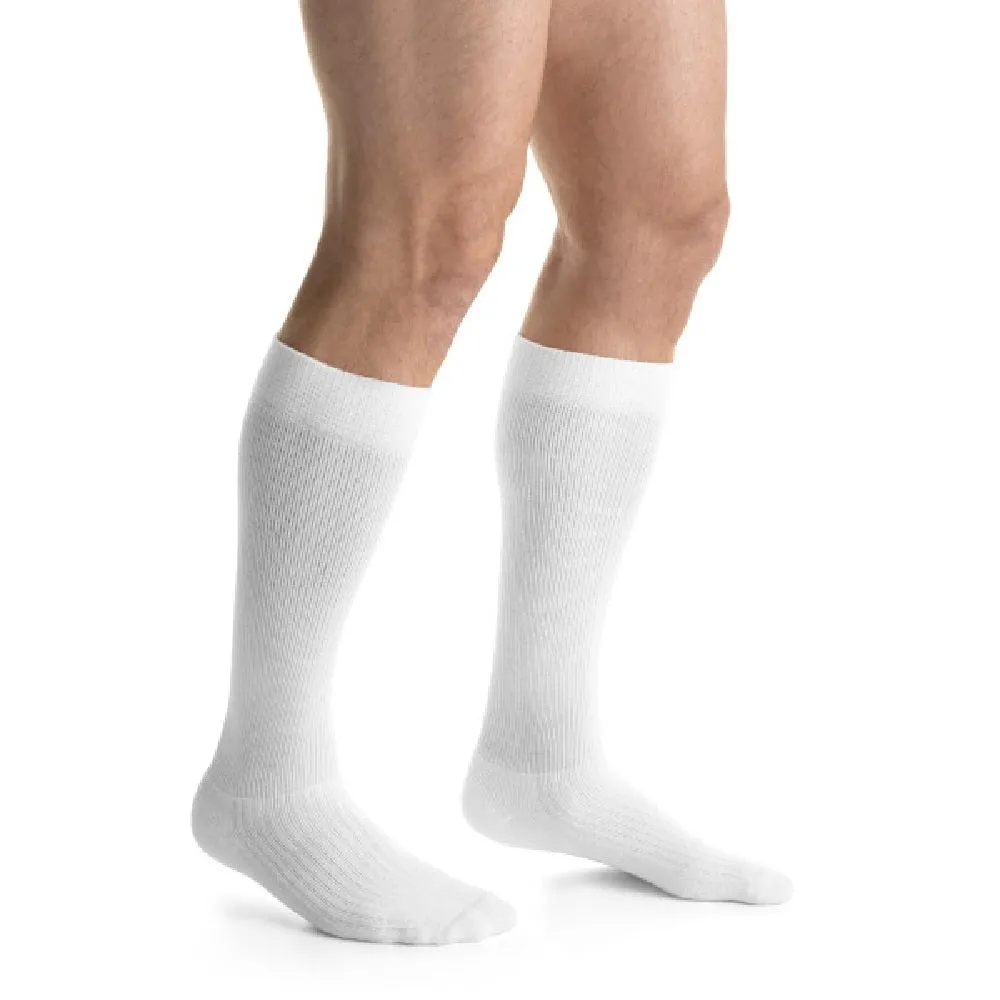 JOBST ActiveWear Compression Socks, Knee High, Closed Toe, Cool White