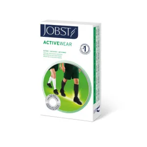 JOBST ActiveWear Compression Socks, Knee High, Closed Toe, Cool White