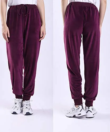 Jogging Suit Set for Women Color Block Tracksuit Activewear Soft Velour Sweatsuits Loungewear Zip Up Sport Suits Purple M