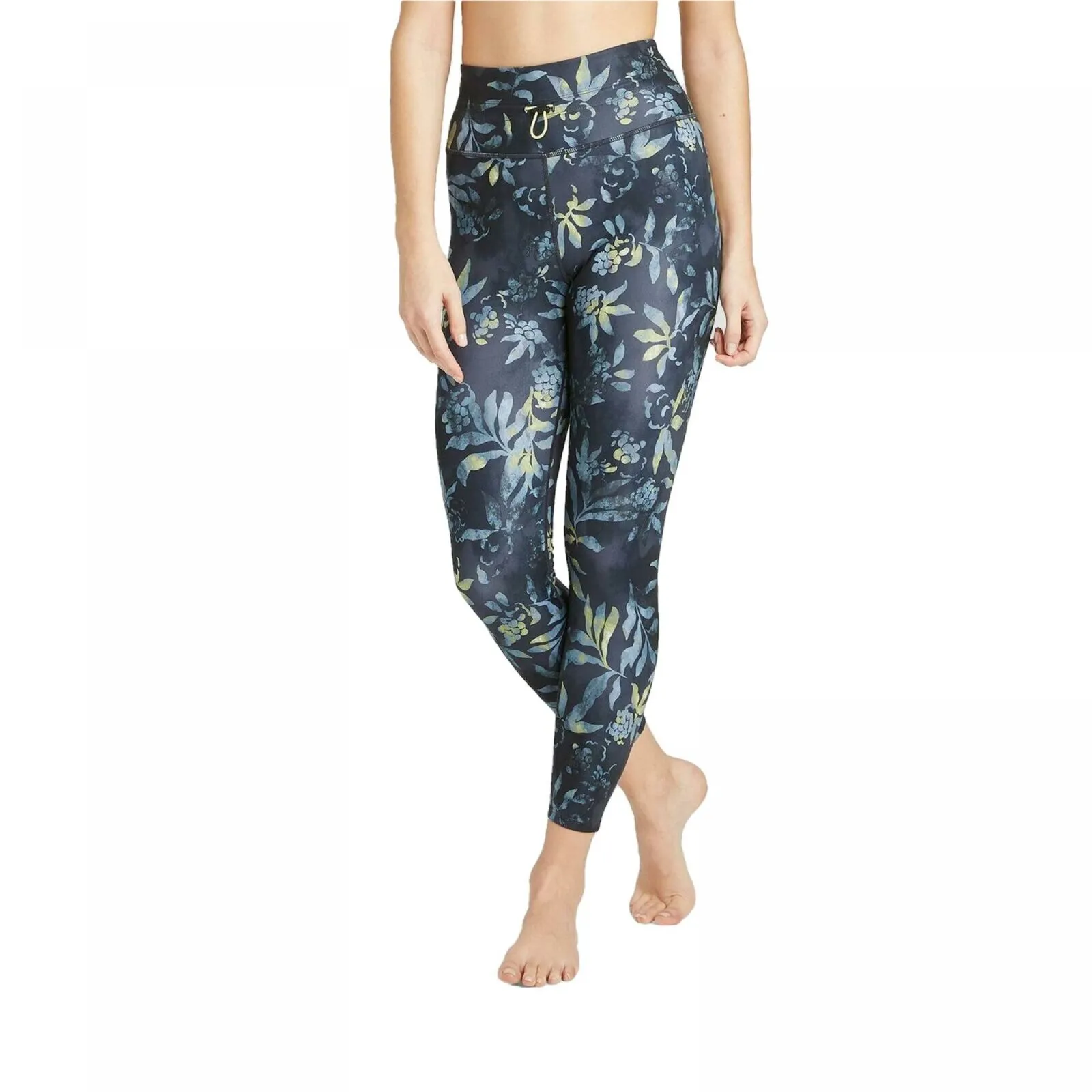 JoyLab Women's Floral Print High Waisted 7/8 Bungee Leggings