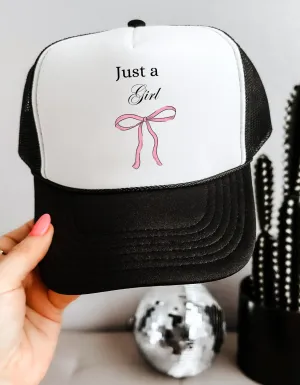 Just a Girl Trucker Cap - Cute & Stylish Hat for Everyday Wear
