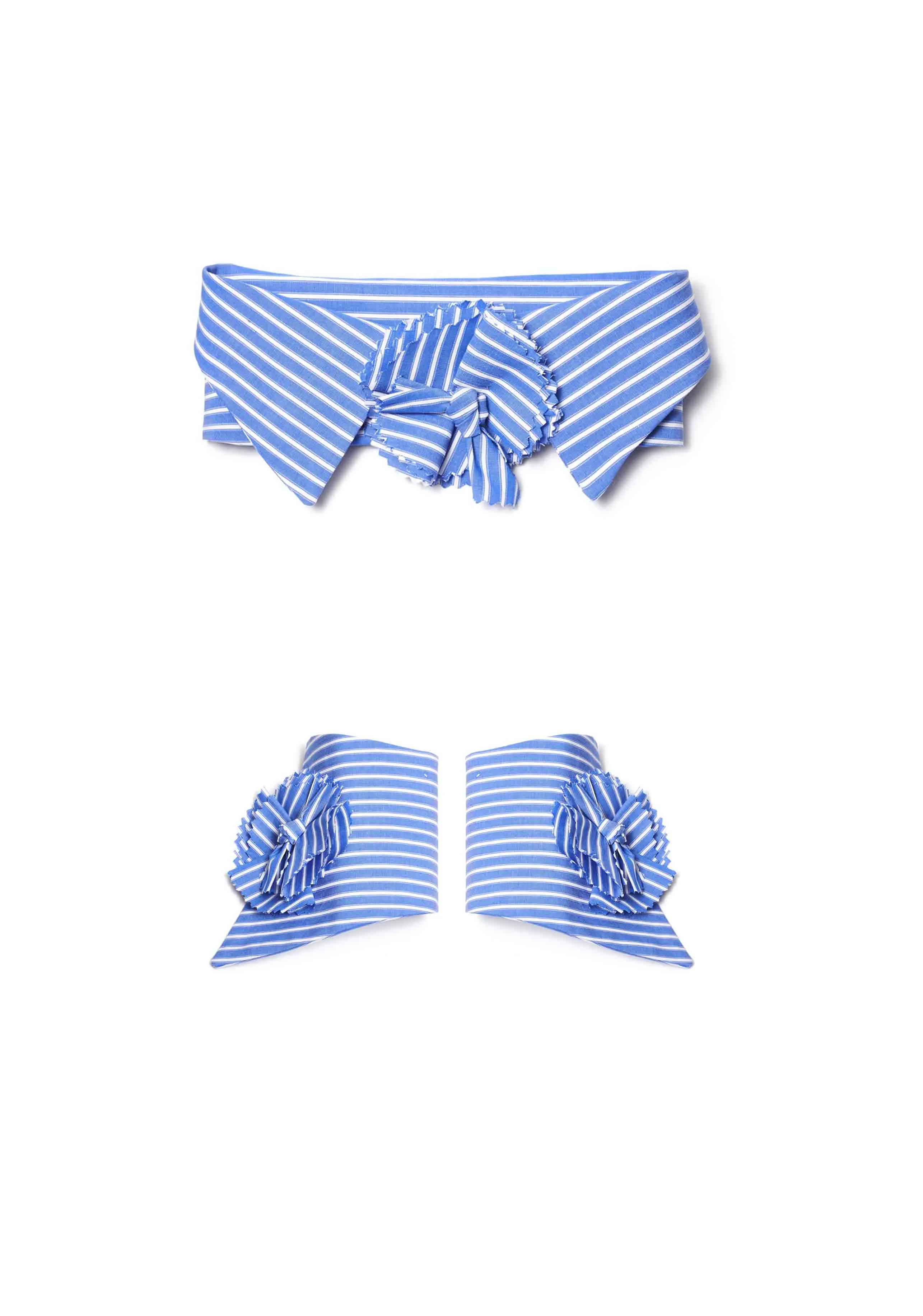 Kelly Bleu et Blanc Stripe Cuffs