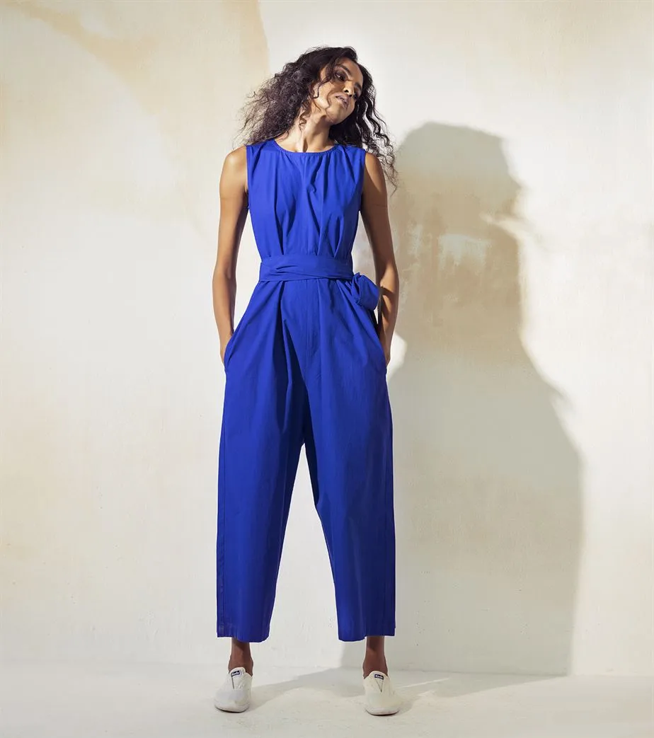 Khara Kapas  I  New York Bluish Blue Jumpsuit