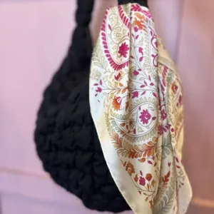 Kristen Floral & Paisley Silky Scarf / Bandana