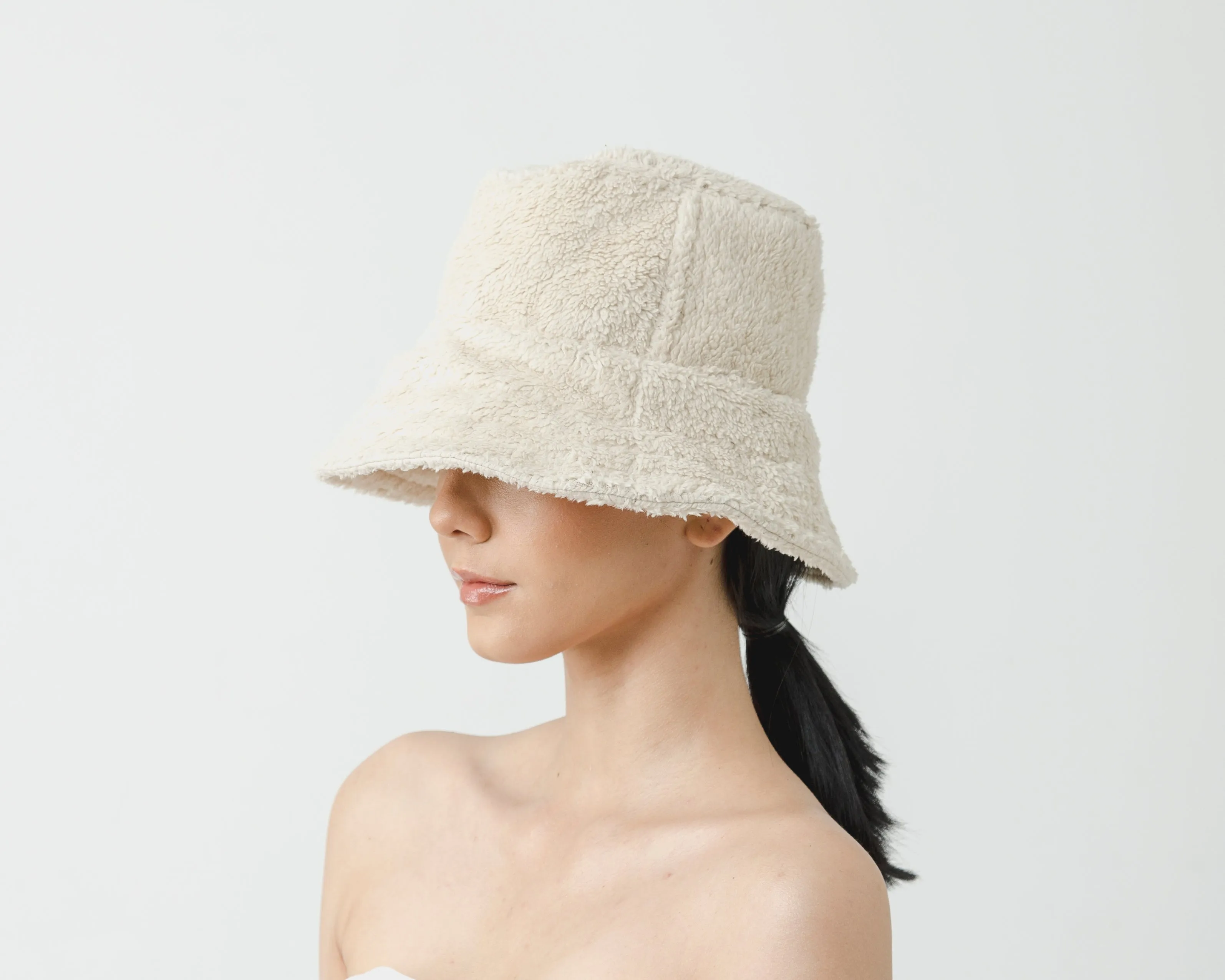 Lamp shade plush fabric hat