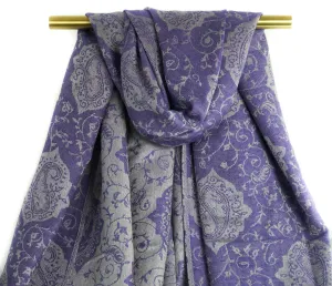 Lavender Royal Paisley Pashmina Scarf Bohemian Shawl