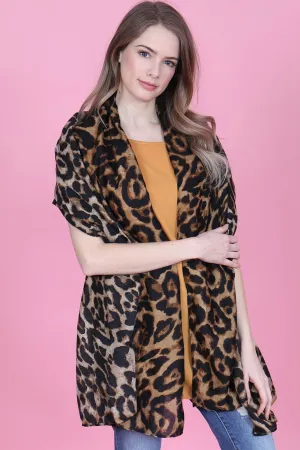 LEOPARD PRINTED SCARF