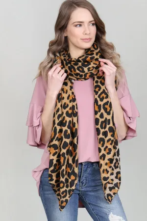 LEOPARD PRINTED SCARF