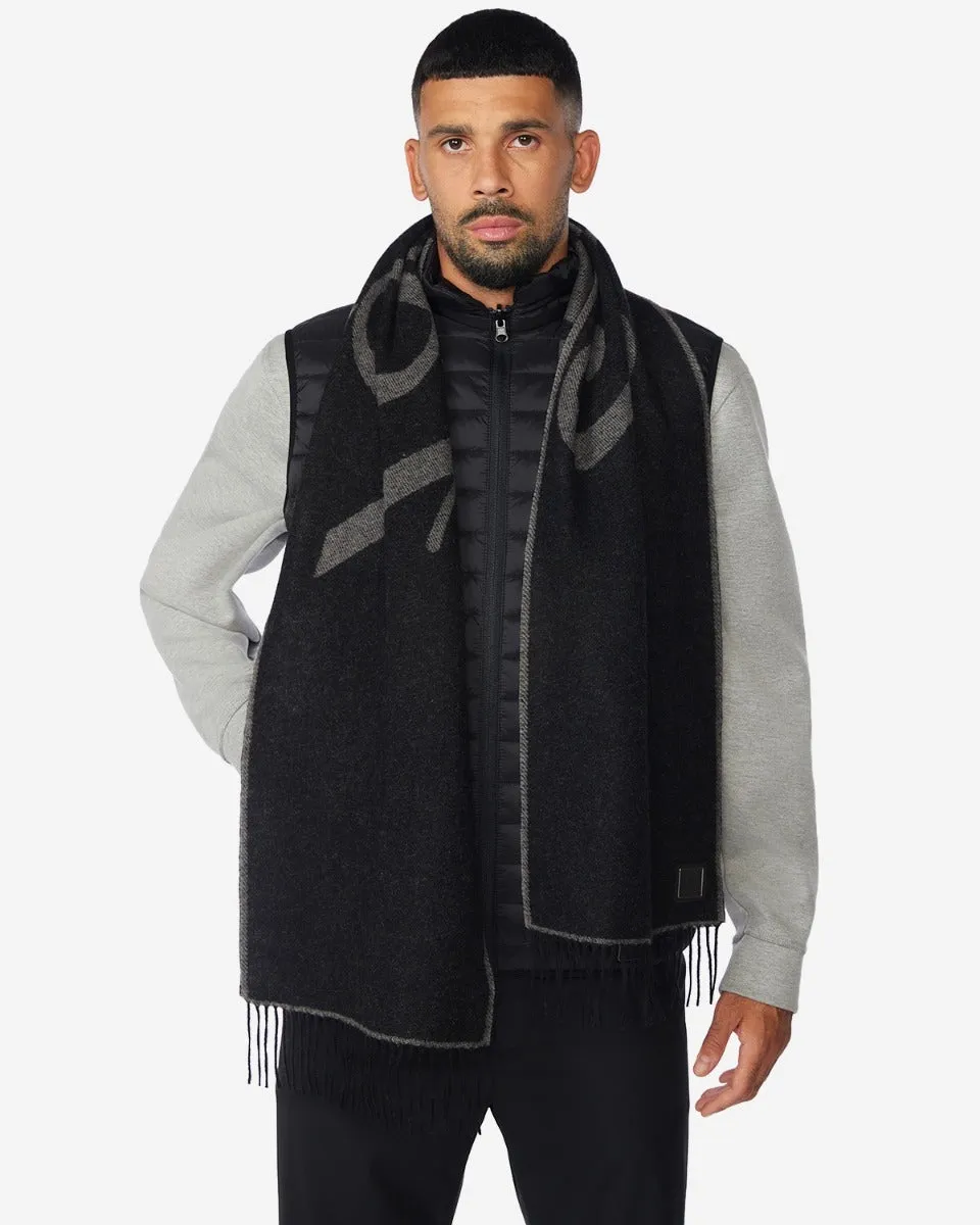 LFC Mens Firma Wool Scarf Grey & Black