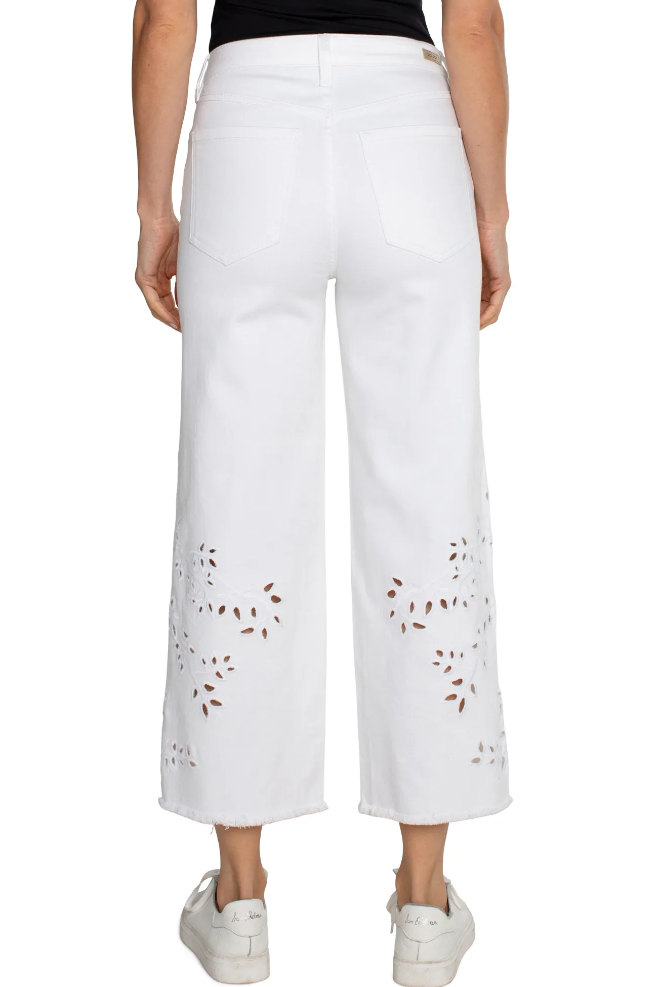 Liverpool White Floral Stride Hi-Rise Jeans