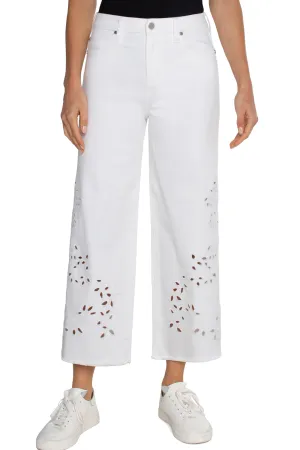 Liverpool White Floral Stride Hi-Rise Jeans
