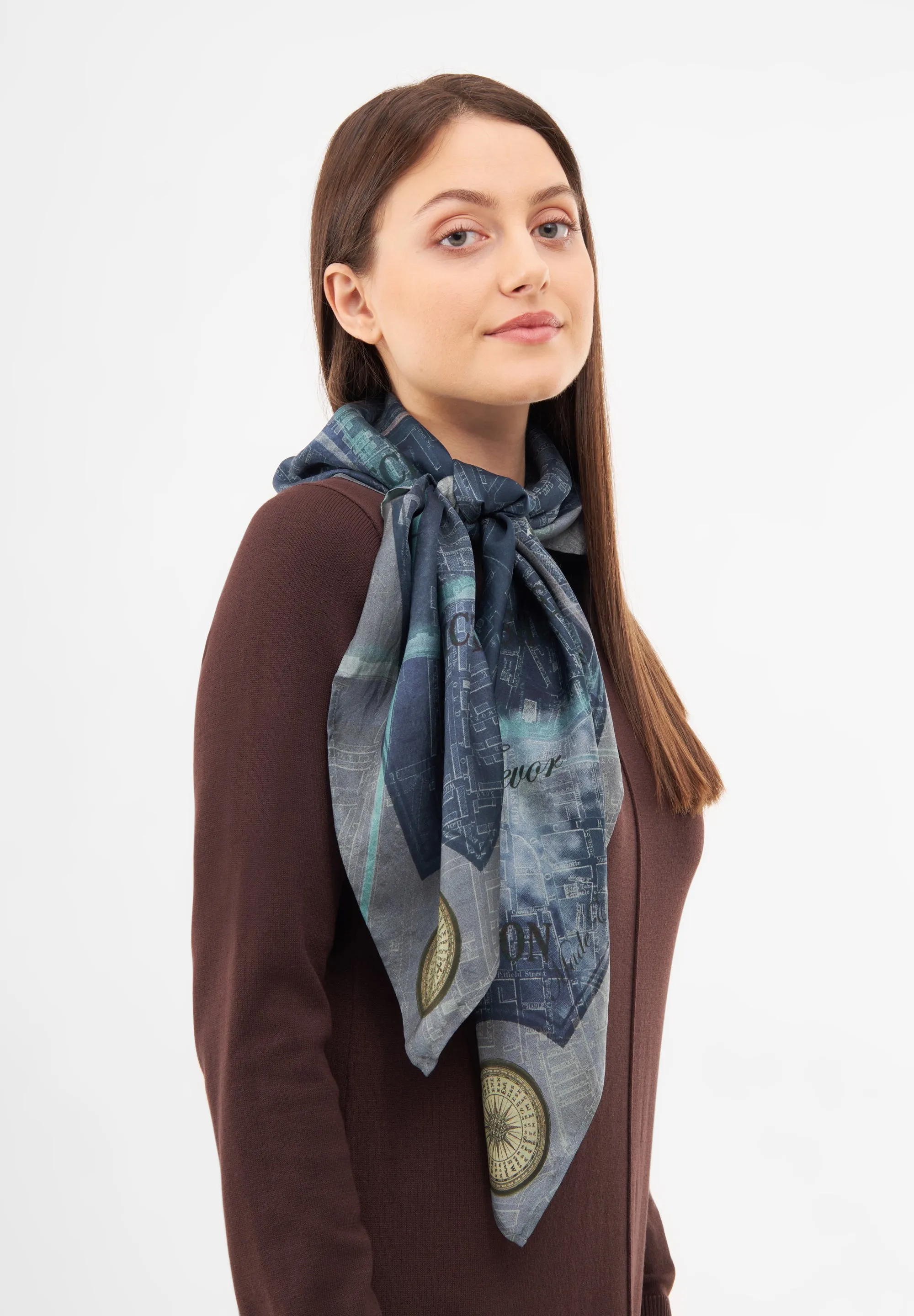 LondonBy Night Silk Printed Scarf