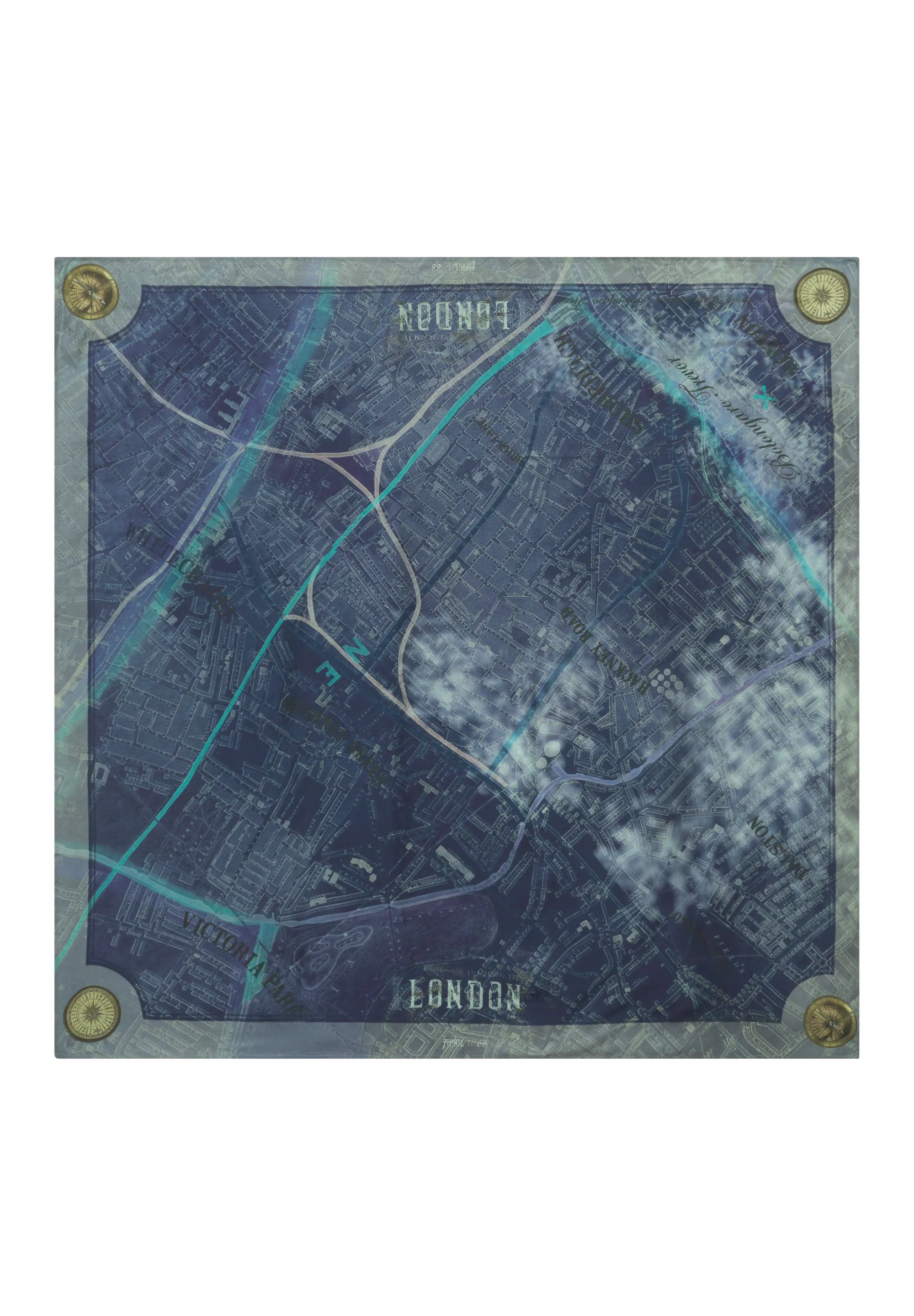 LondonBy Night Silk Printed Scarf