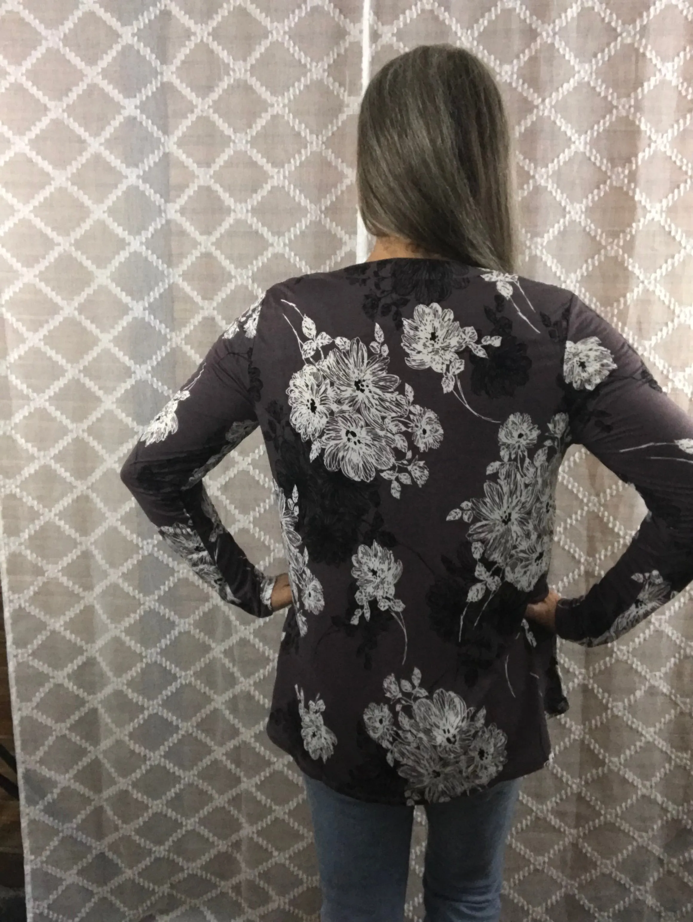 Long Sleeve Scarf Neck Top