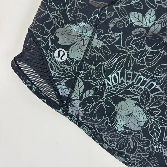 Lululemon Hotty Hot Shorts Womens Size 2 Metallic Black Activewear Running Rare