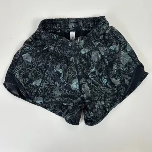 Lululemon Hotty Hot Shorts Womens Size 2 Metallic Black Activewear Running Rare