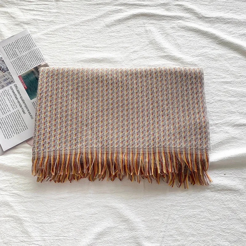 Luxe Winter Plaid Shawl