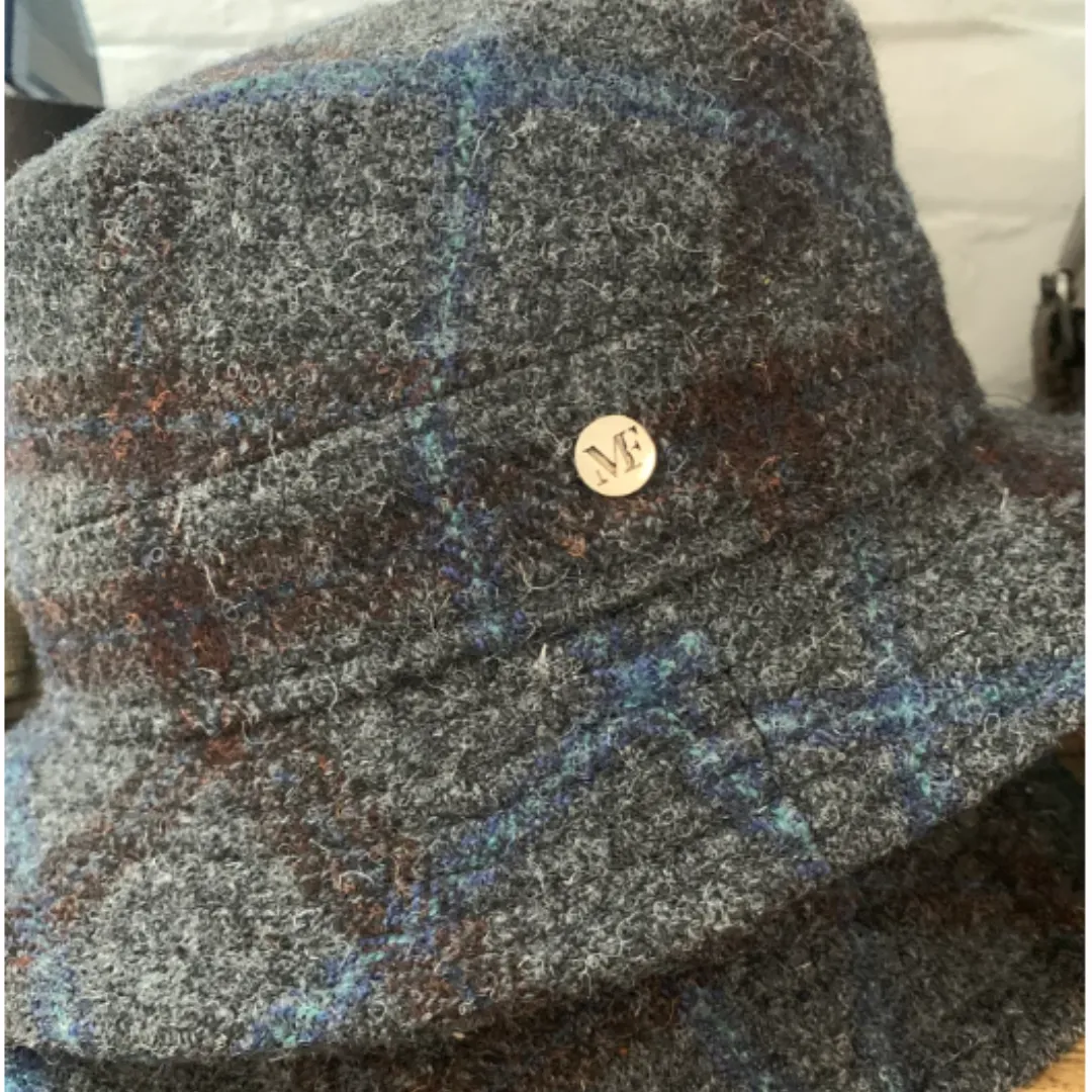 M BY FLECHET - NEW WOOL CHECK WALKING HAT - Bordeaux