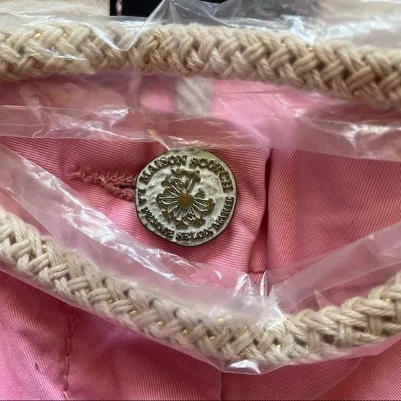 Madison Scotch of Scotch &amp; Soda Pink Low Rise Mini Shorts w/Rope Belt NWT Sz.27