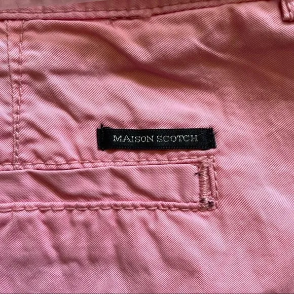 Madison Scotch of Scotch &amp; Soda Pink Low Rise Mini Shorts w/Rope Belt NWT Sz.27