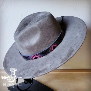 Magenta Navajo Embossed Leather Hat Band Only 981s