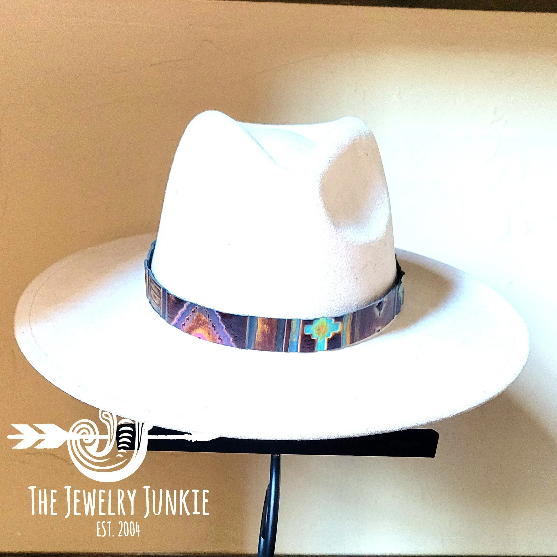 Magenta Navajo Western Leather Band w/ Choice of Boho Hat 985c
