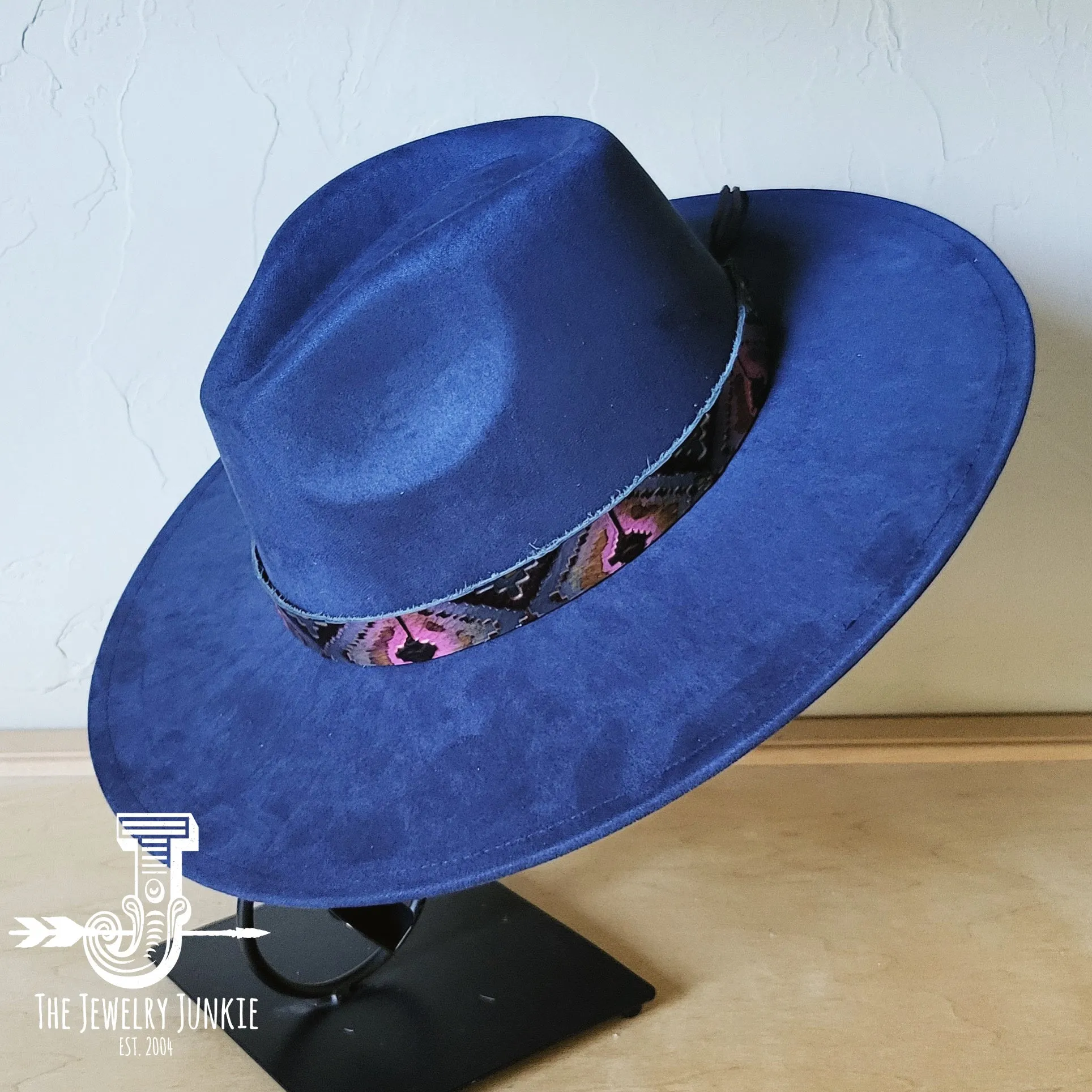 Magenta Navajo Western Leather Band w/ Choice of Boho Hat 985c