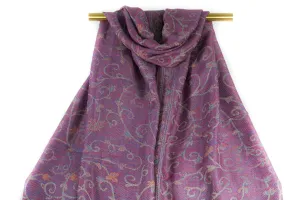 Magenta Paisley Vines Pashmina Scarf Bohemian Shawl