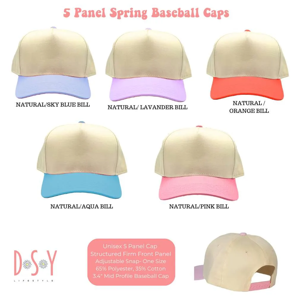 Mama Arched 5-Panel Two-Tone Spring Embroidered Baseball Cap