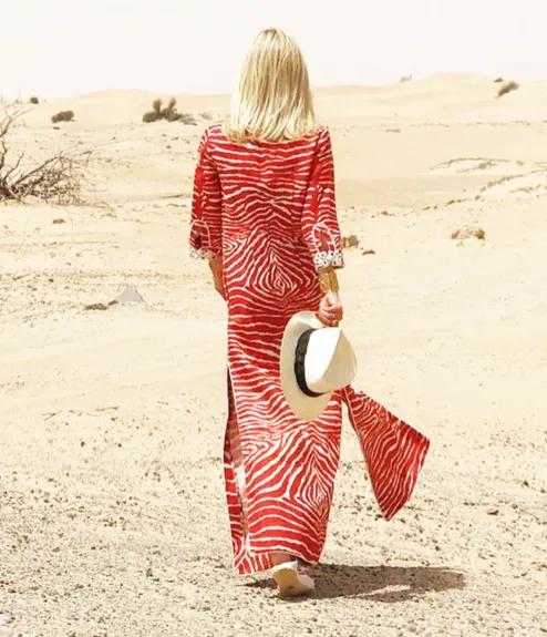 Marella Hostess Caftan in Le Zebre