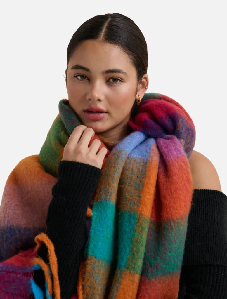 Mari Checkered Scarf - Multi