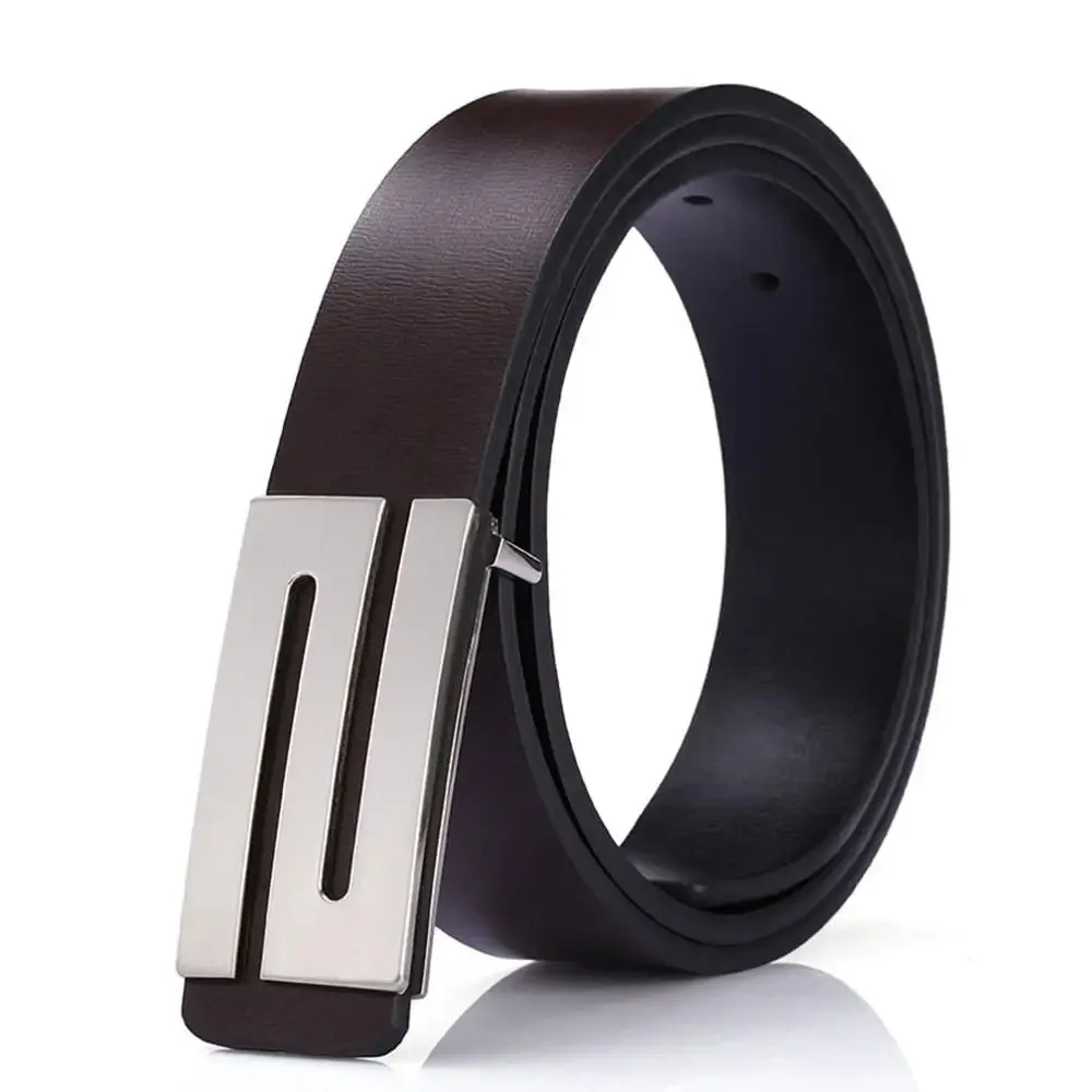 Men's Genuine Leather Black Belt