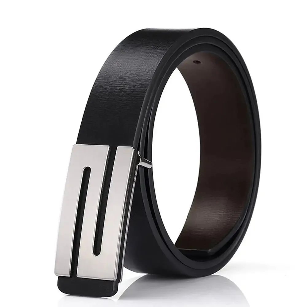 Men's Genuine Leather Black Belt