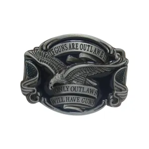 Mens Luxury Brand Designer Cowboys Belt Buckle Meatl IF GUNS ARE LAWE Eagle Buckles DIY Belt New Year Gifts Free Shipping