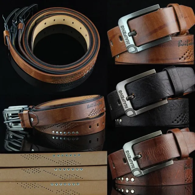 Men's rivet belt in a trendy retro style