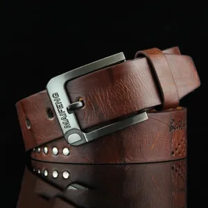 Men's rivet belt in a trendy retro style