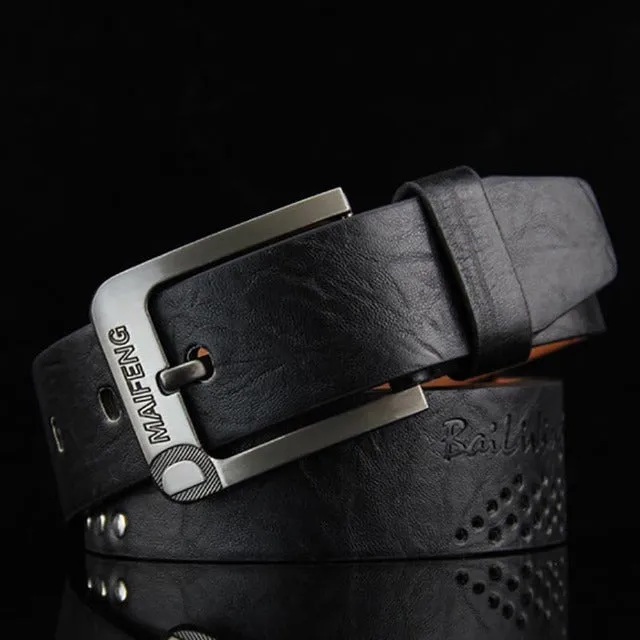 Men's rivet belt in a trendy retro style