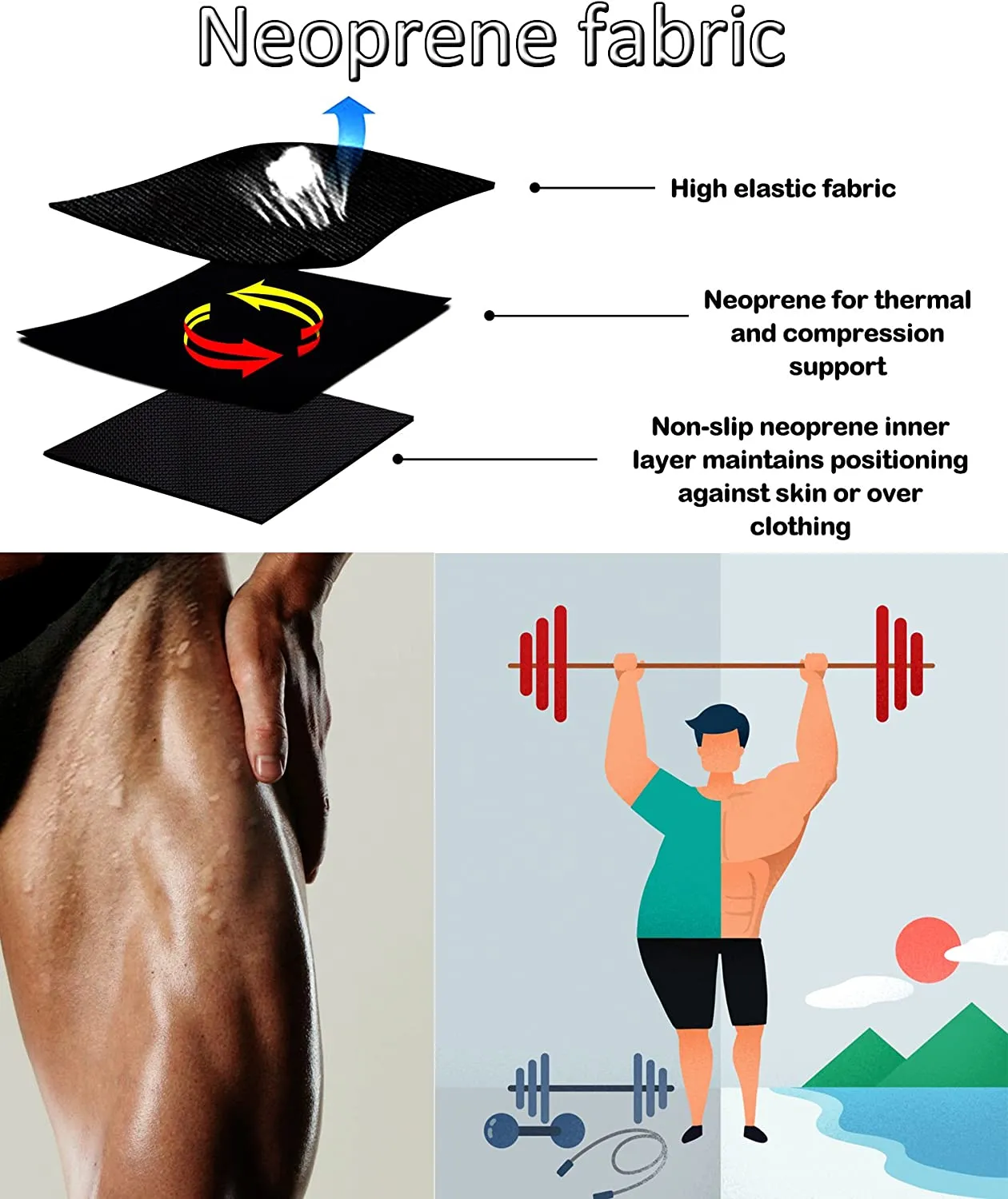 Men's Workout Sauna Hot Sweat Thermo Shorts