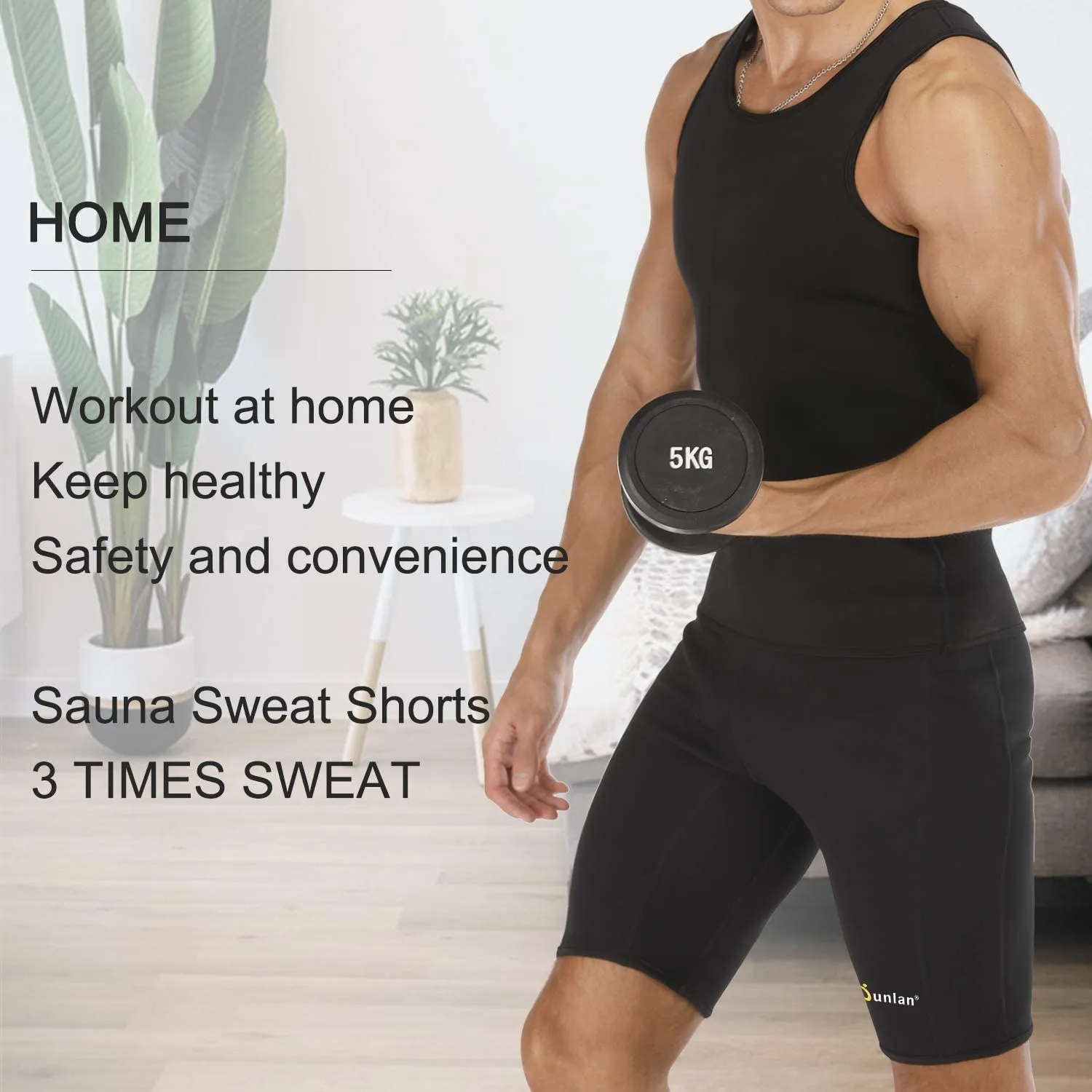Men's Workout Sauna Hot Sweat Thermo Shorts