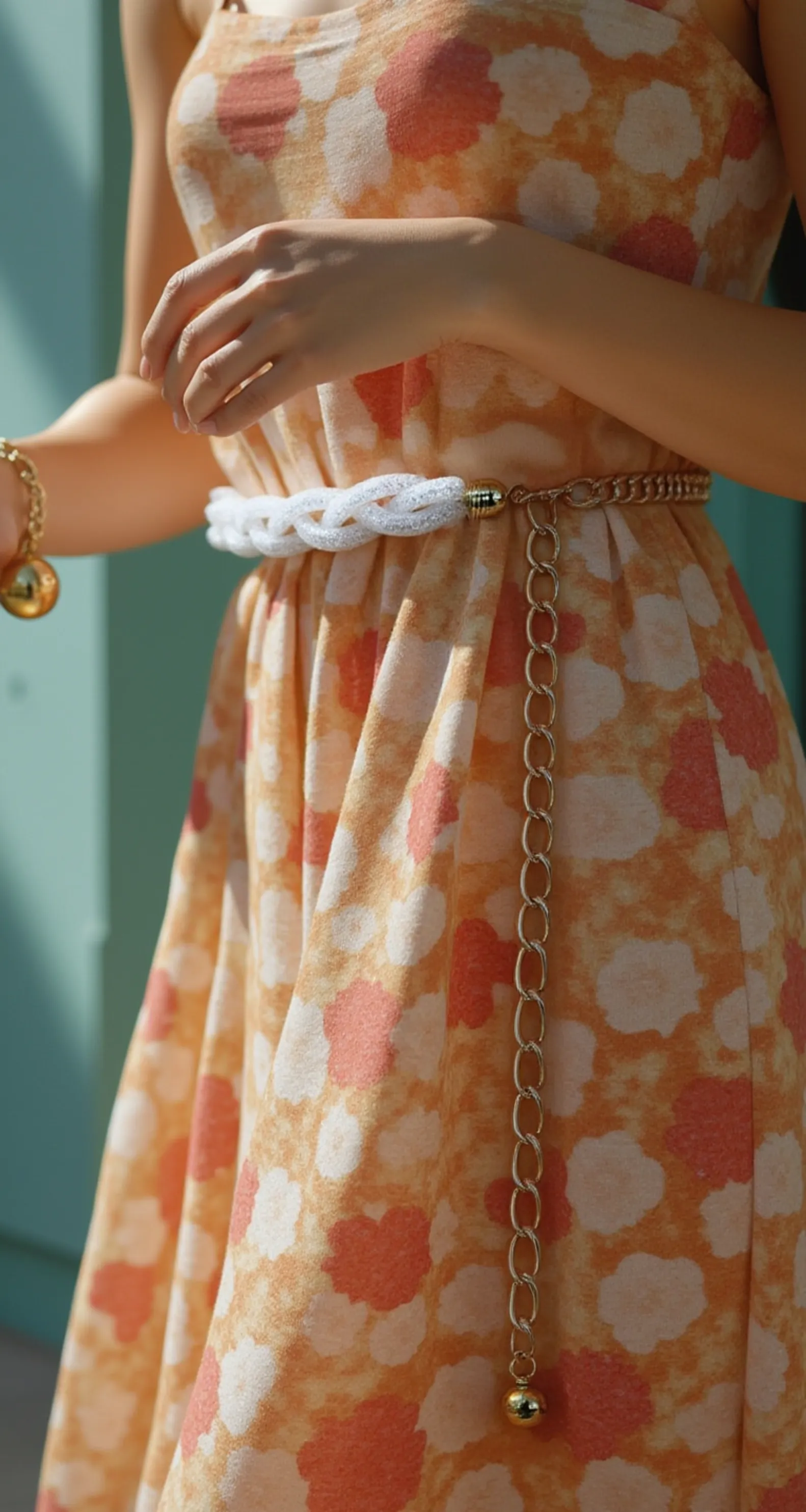 Mesh Braided Sparkly Stone Belt