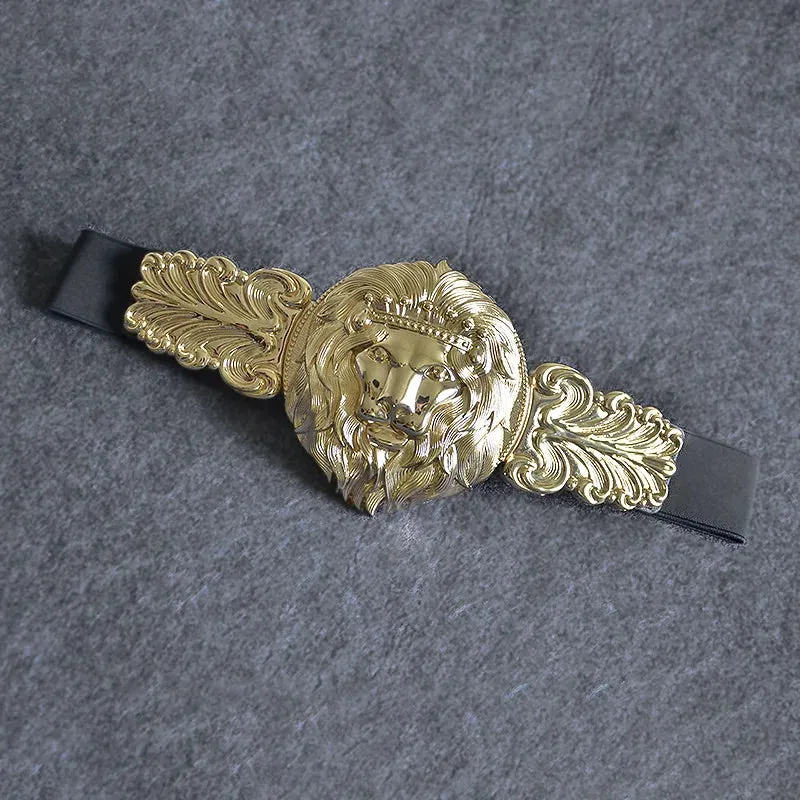 Metal Round Buckle Exaggeration Belt