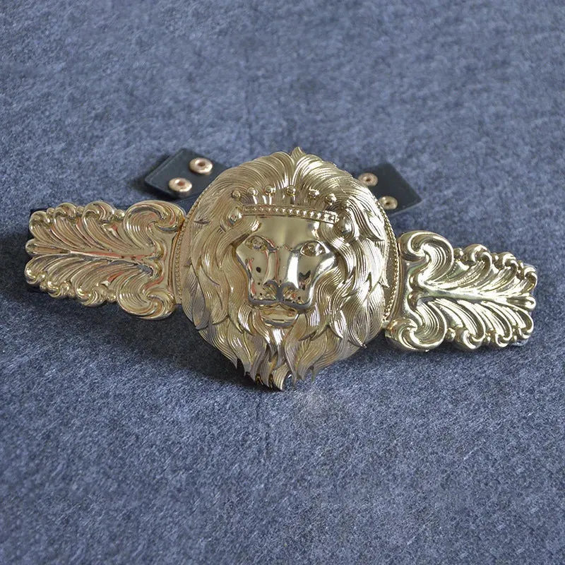 Metal Round Buckle Exaggeration Belt