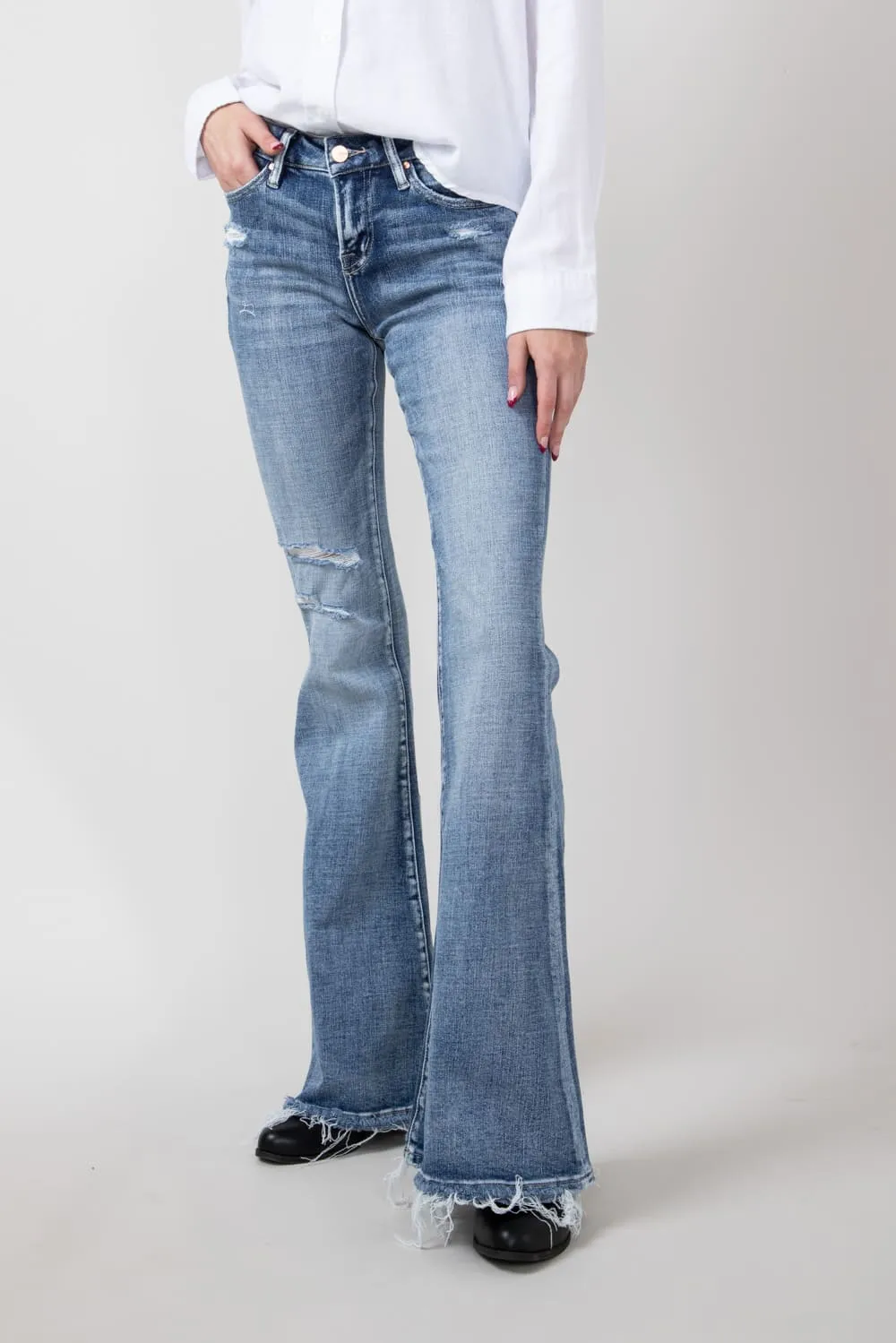 Mica Mid Rise Super Flare Jeans for Women | MDP-F3124M