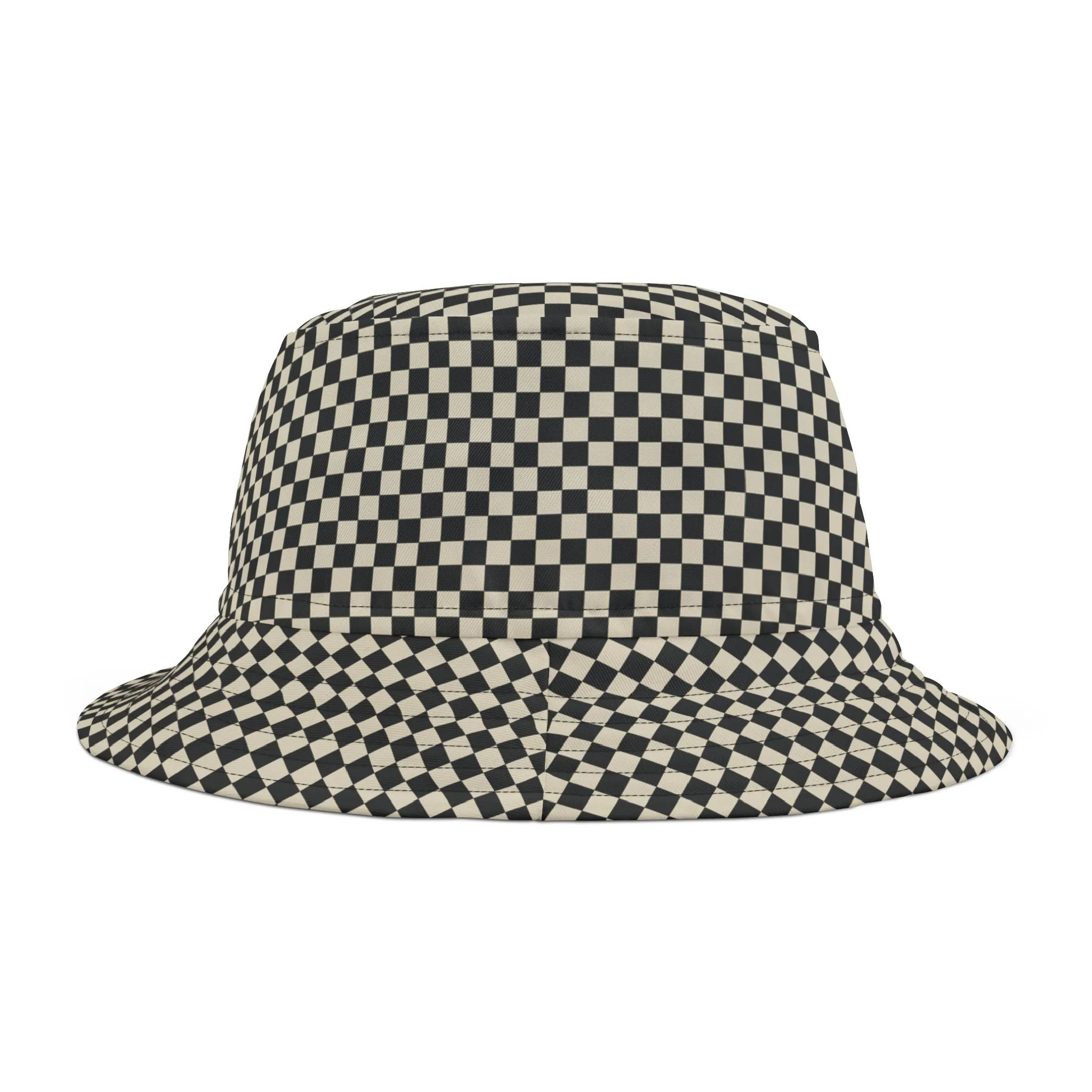 Micro Check Bucket Hat – Stylish Sun Protection for Outdoor Adventures